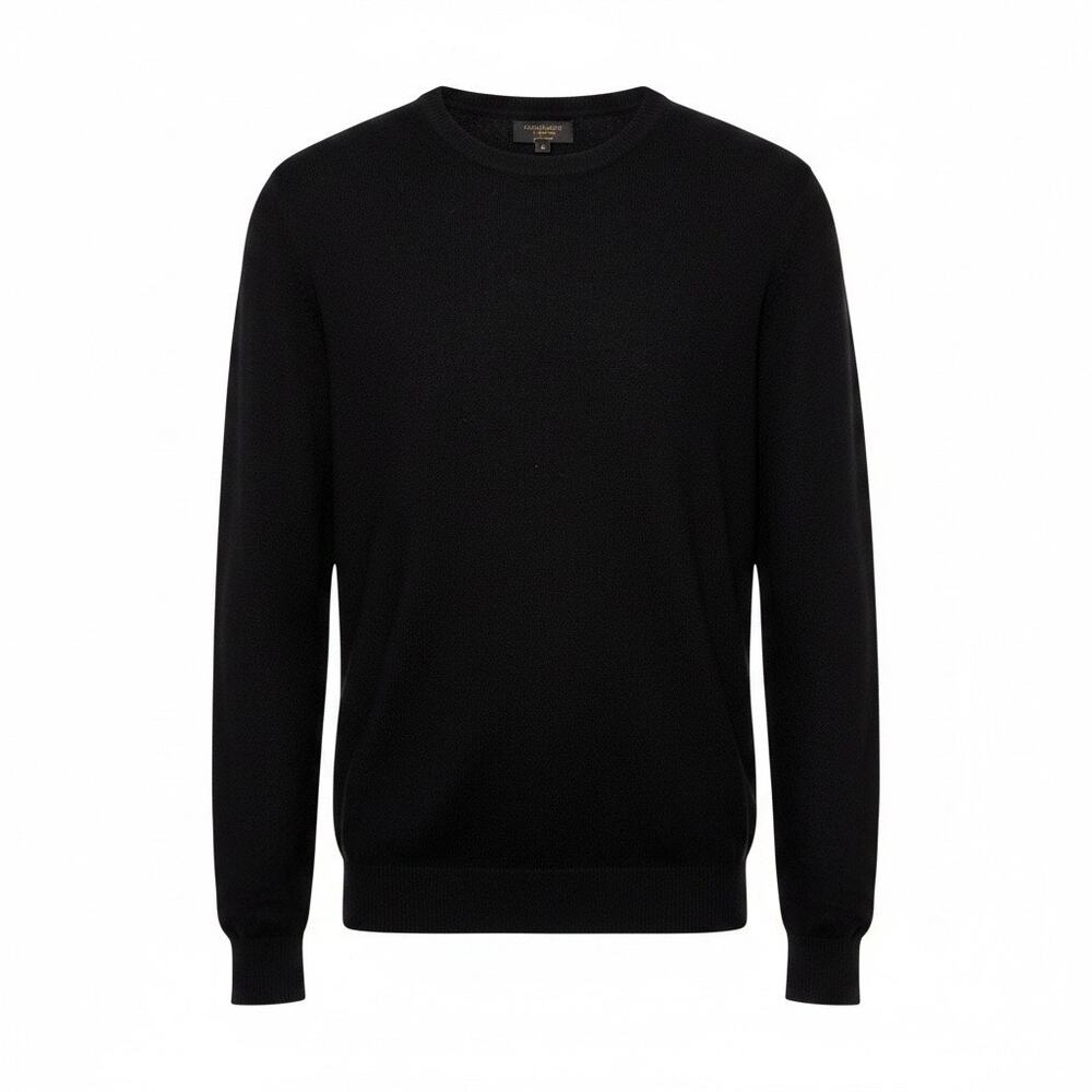 Club Room Black 100% Cashmere Crewneck Sweater NWT Size L